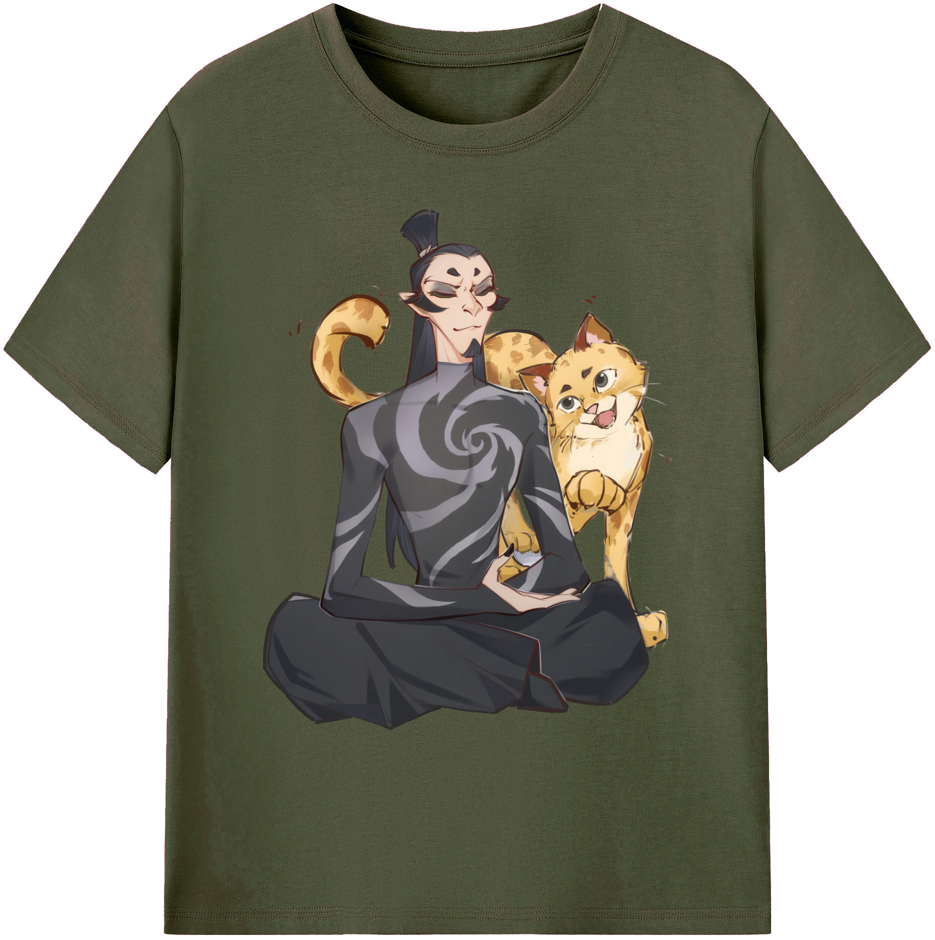 （画像用） Ne Zha 2 ナタ 魔童の大暴れ 綿100％ メンズ半袖Tシャツ｜肌触りやわらか＆通気性